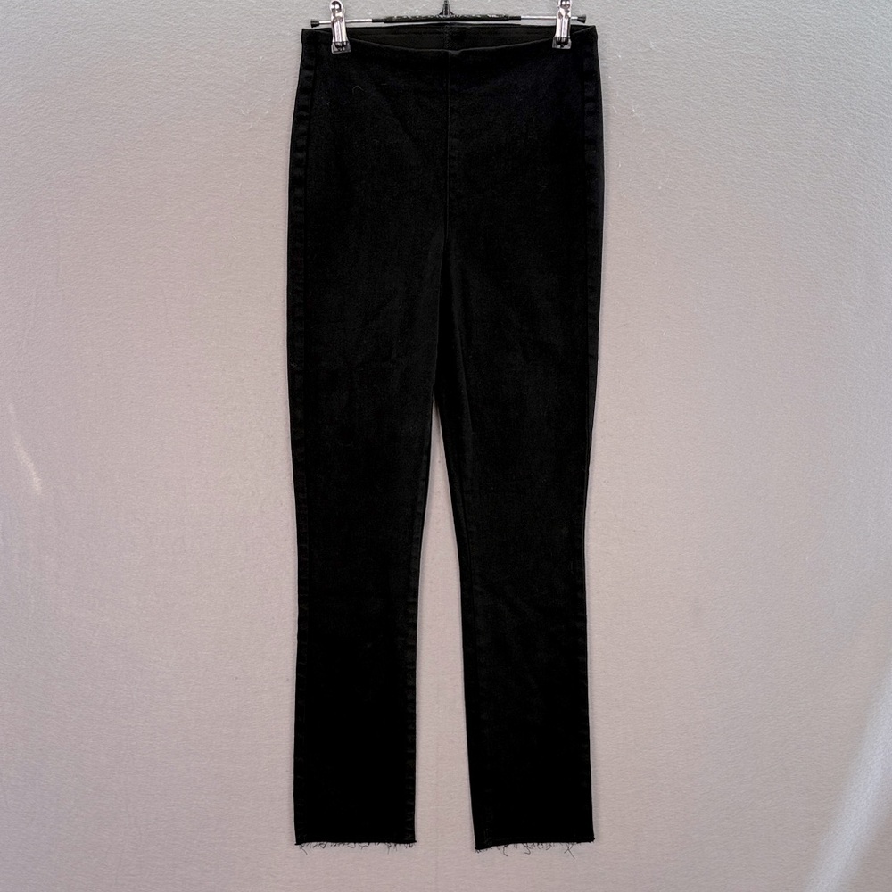 Frank & Eileen women Derry Illusion Black pull on pants Italian denim mid rise25